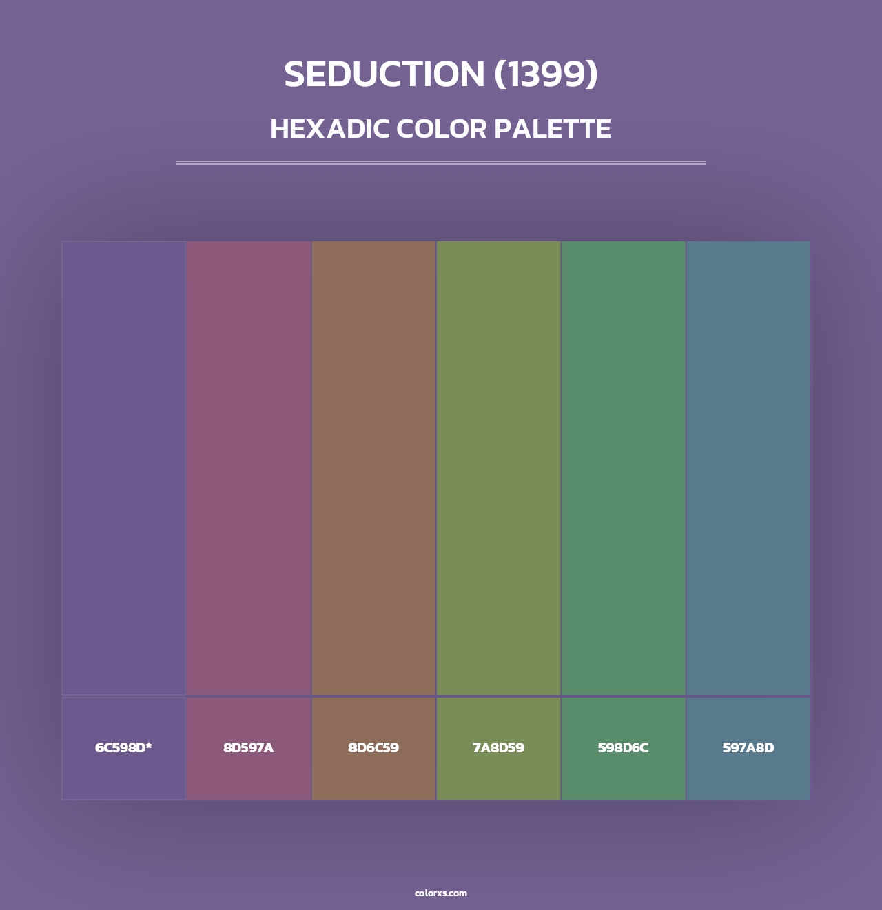 Seduction (1399) - Hexadic Color Palette