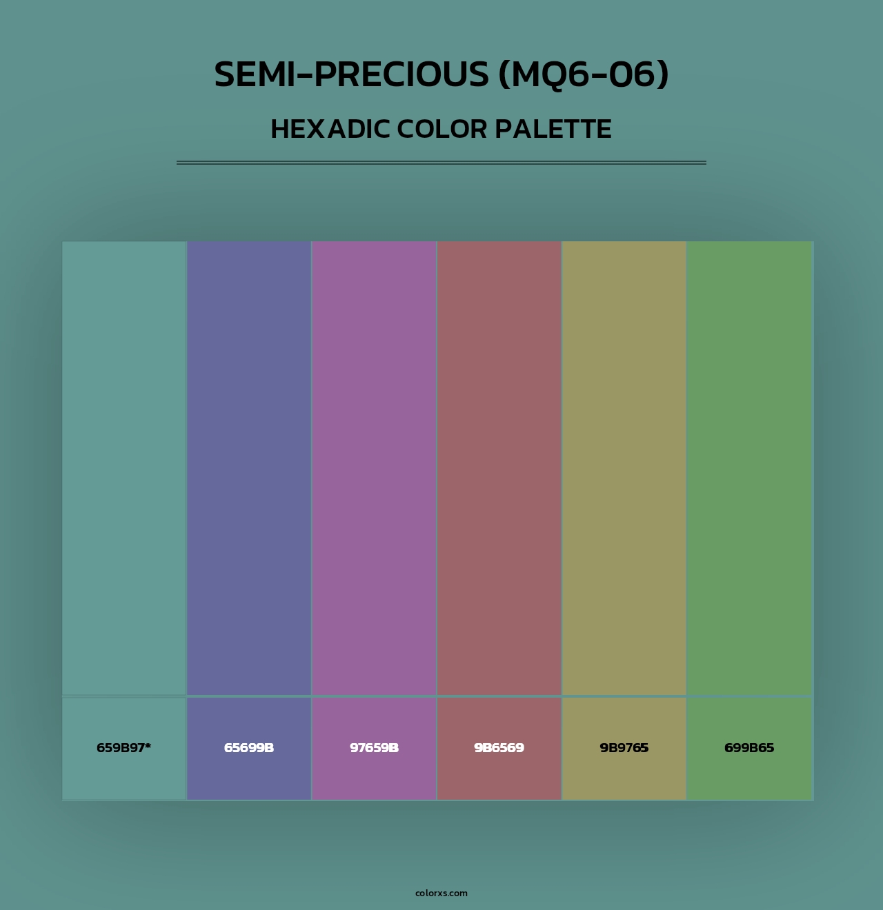 Semi-Precious (MQ6-06) - Hexadic Color Palette