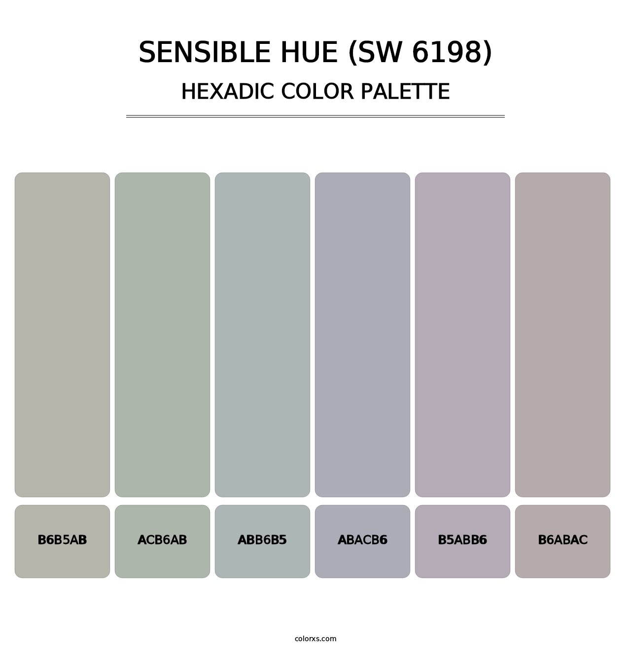 Sensible Hue (SW 6198) - Hexadic Color Palette