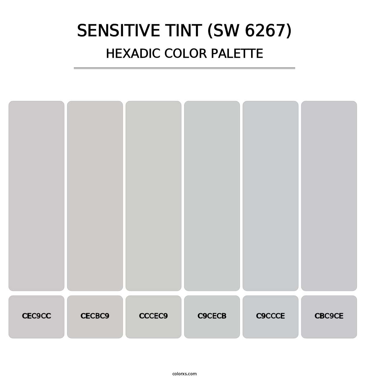 Sensitive Tint (SW 6267) - Hexadic Color Palette