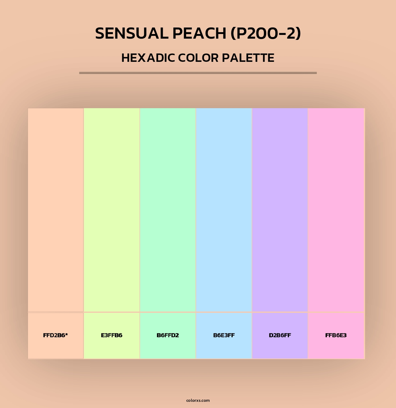 Sensual Peach (P200-2) - Hexadic Color Palette