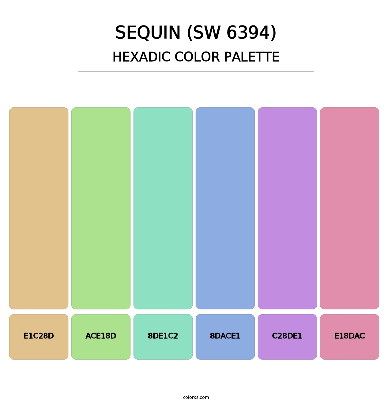 Sequin (SW 6394) - Hexadic Color Palette