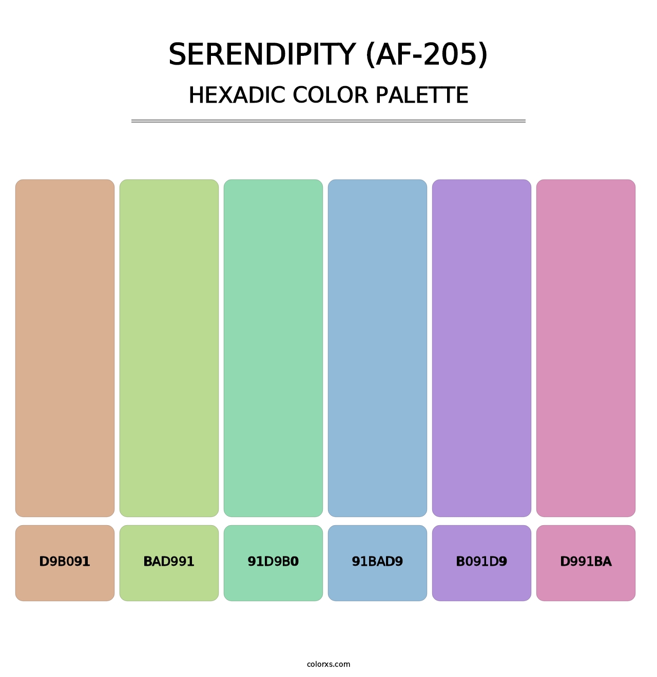 Serendipity (AF-205) - Hexadic Color Palette