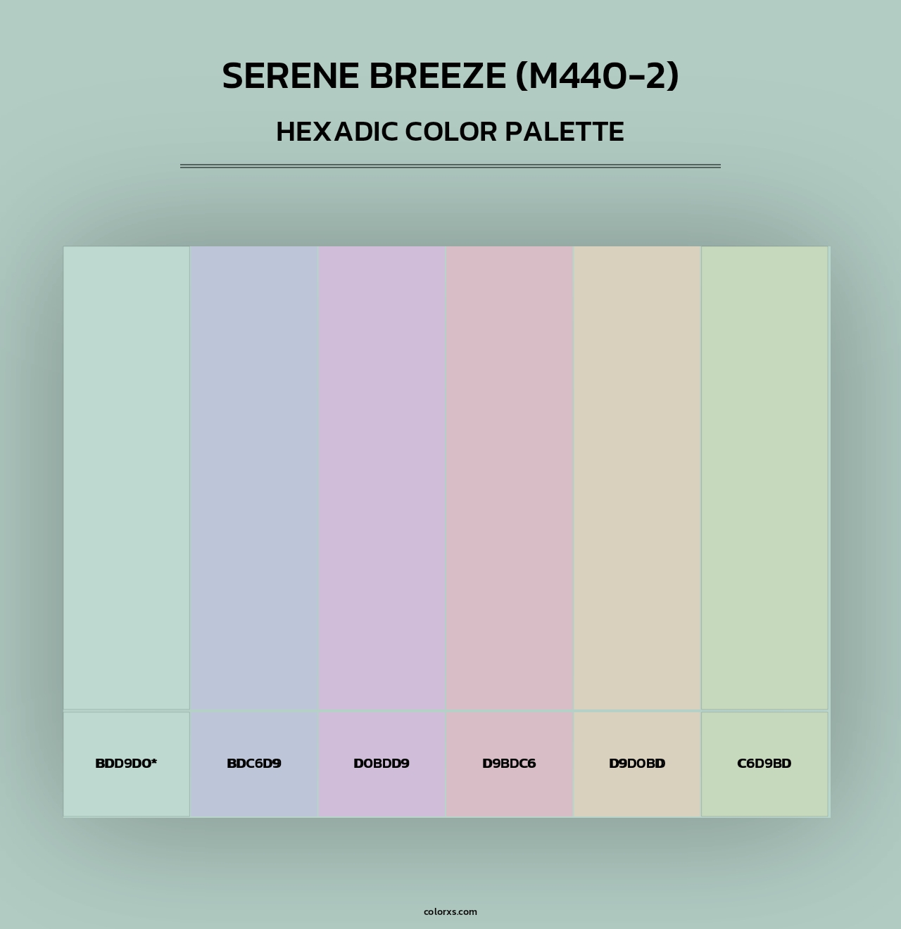 Serene Breeze (M440-2) - Hexadic Color Palette