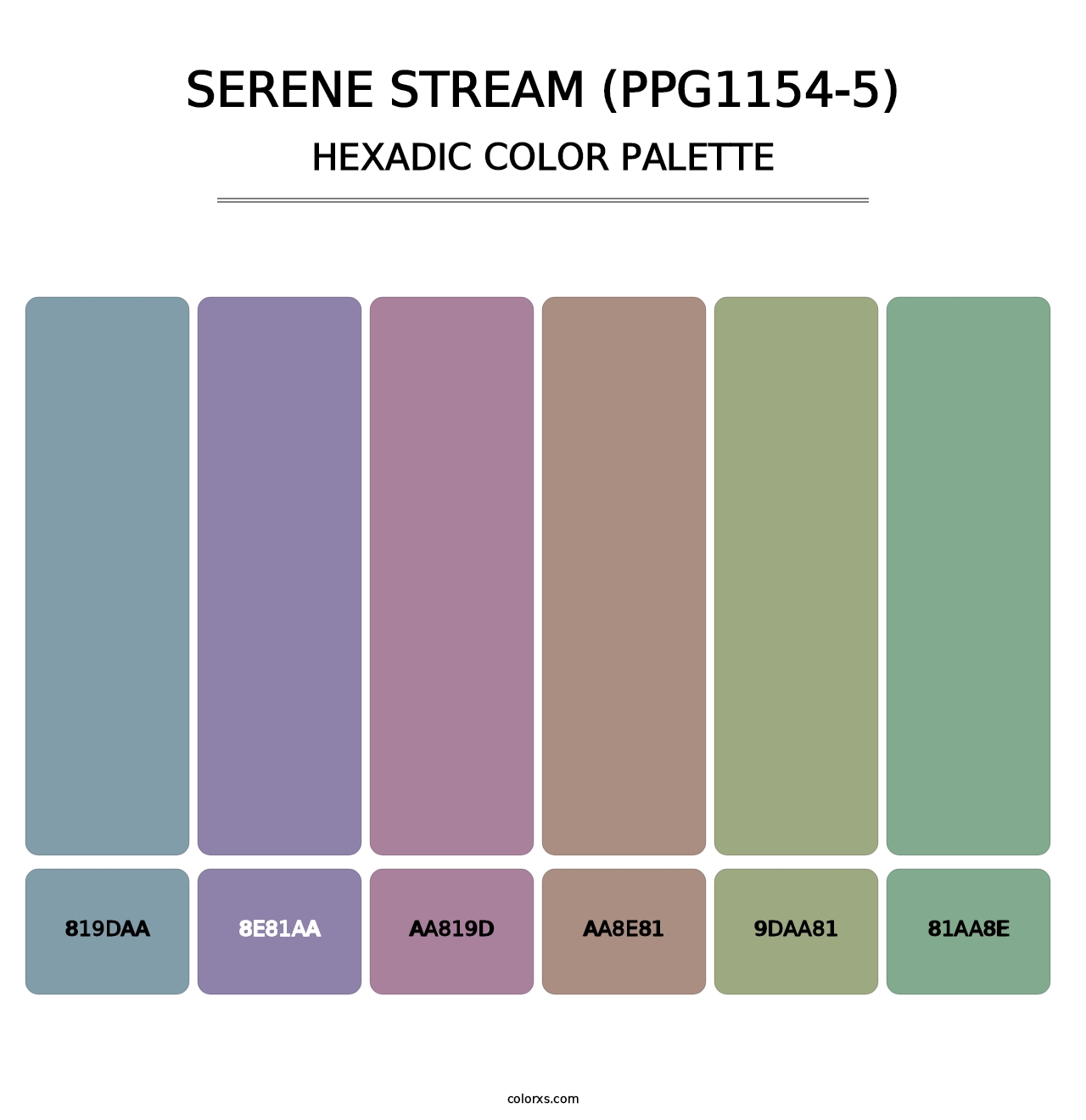 Serene Stream (PPG1154-5) - Hexadic Color Palette