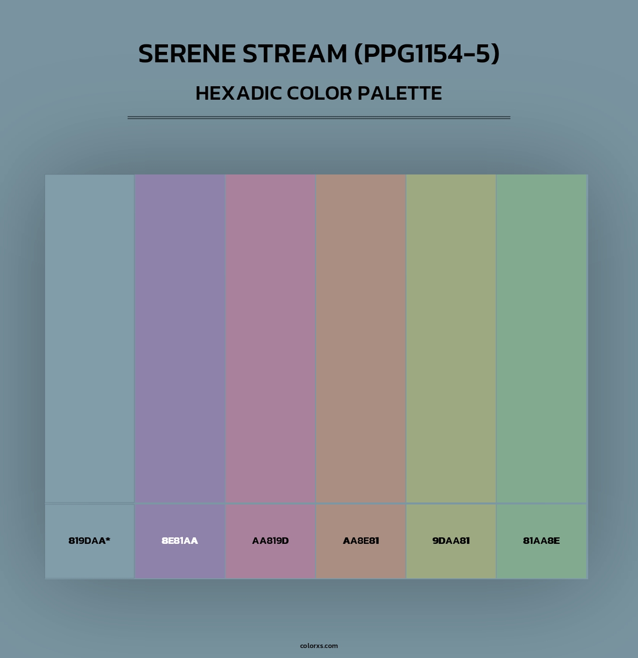 Serene Stream (PPG1154-5) - Hexadic Color Palette