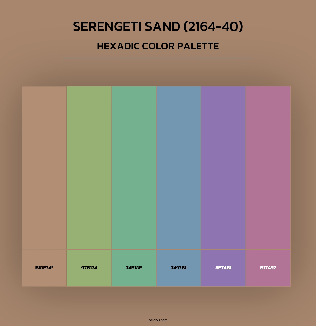 Serengeti Sand (2164-40) - Hexadic Color Palette