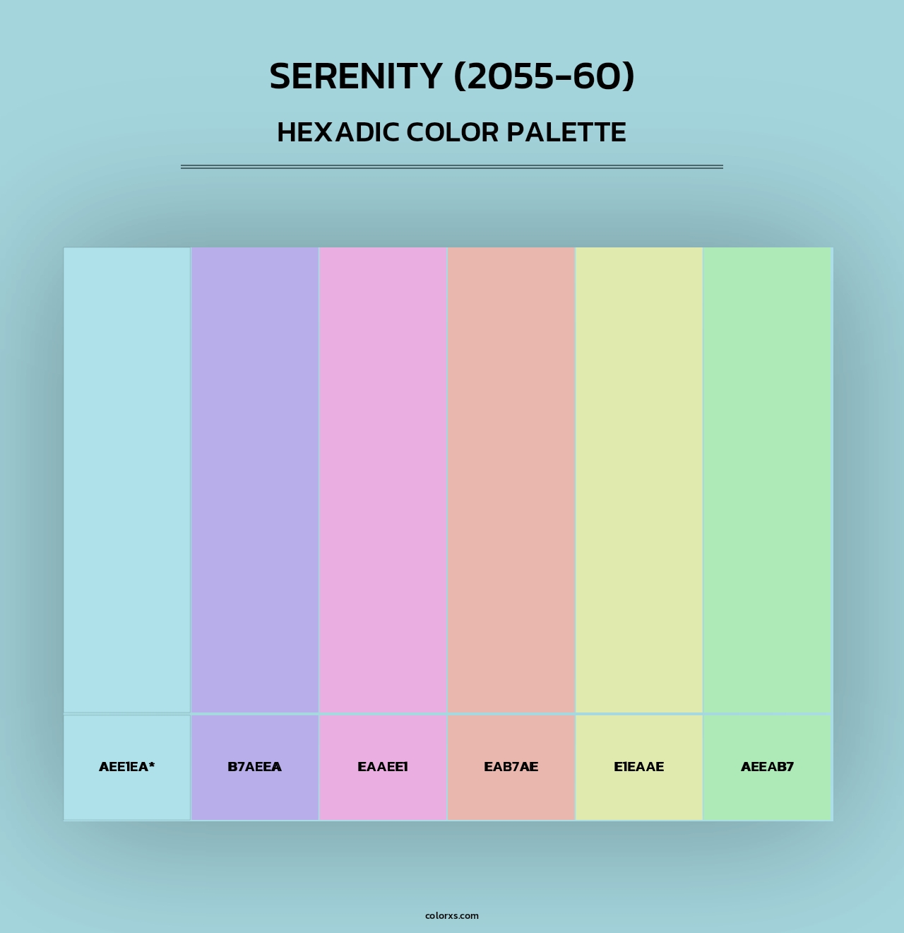 Serenity (2055-60) - Hexadic Color Palette