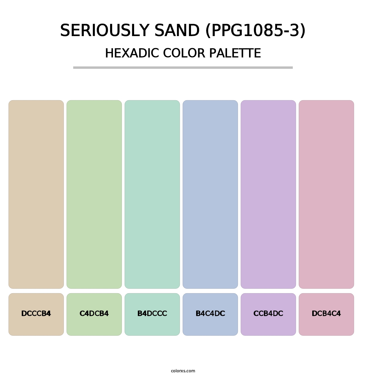Seriously Sand (PPG1085-3) - Hexadic Color Palette