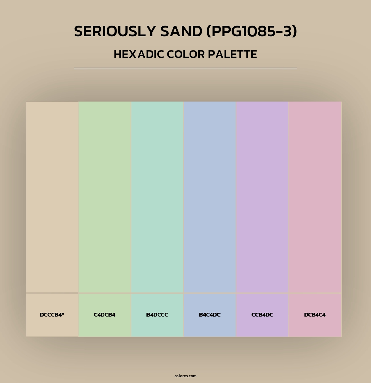 Seriously Sand (PPG1085-3) - Hexadic Color Palette
