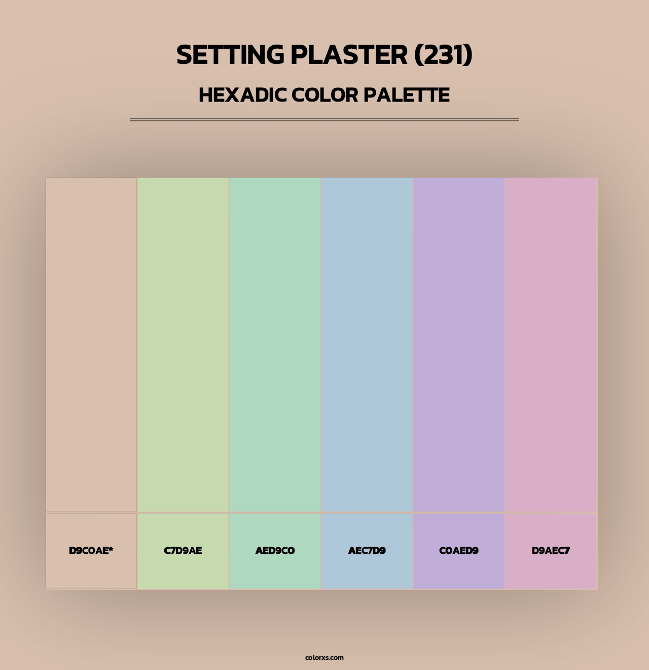 Setting Plaster (231) - Hexadic Color Palette