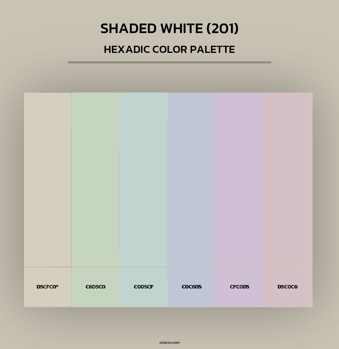 Shaded White (201) - Hexadic Color Palette