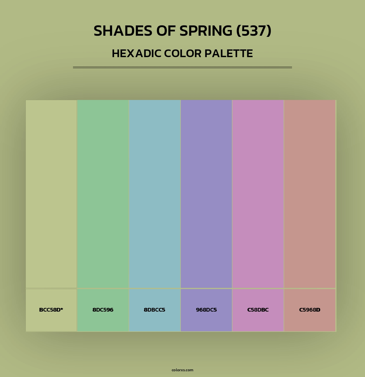 Shades of Spring (537) - Hexadic Color Palette