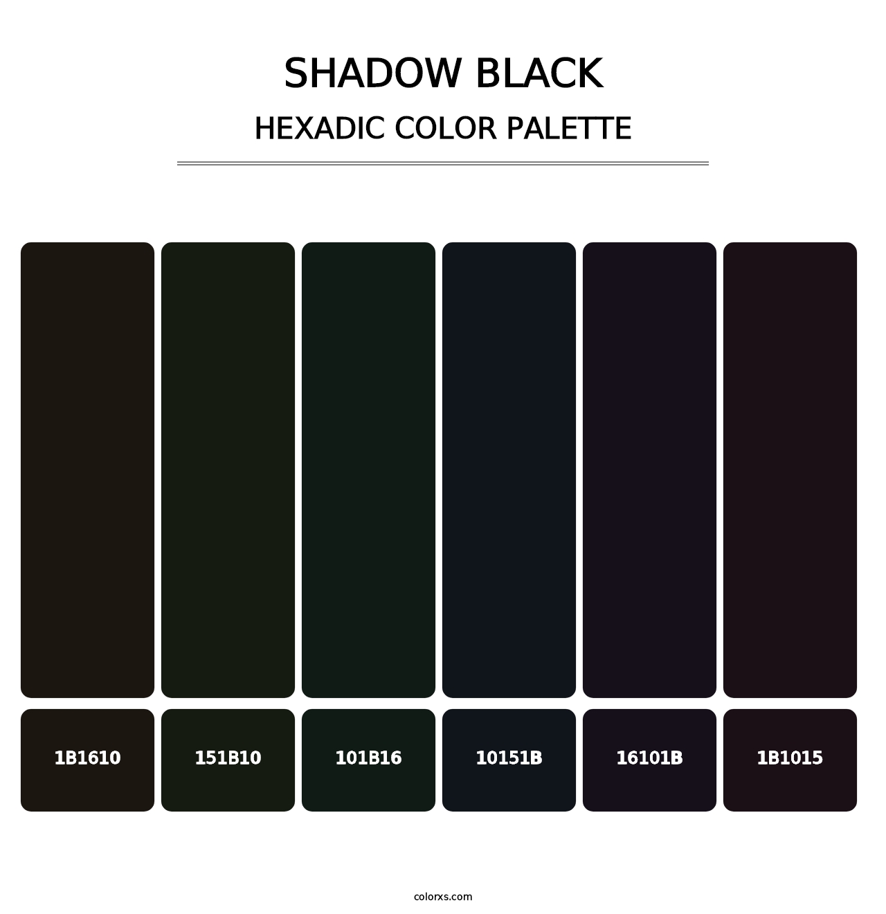 Shadow Black - Hexadic Color Palette