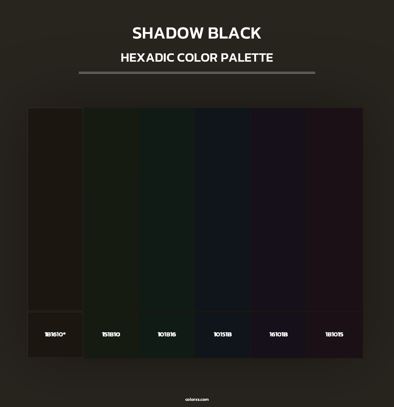 Shadow Black - Hexadic Color Palette