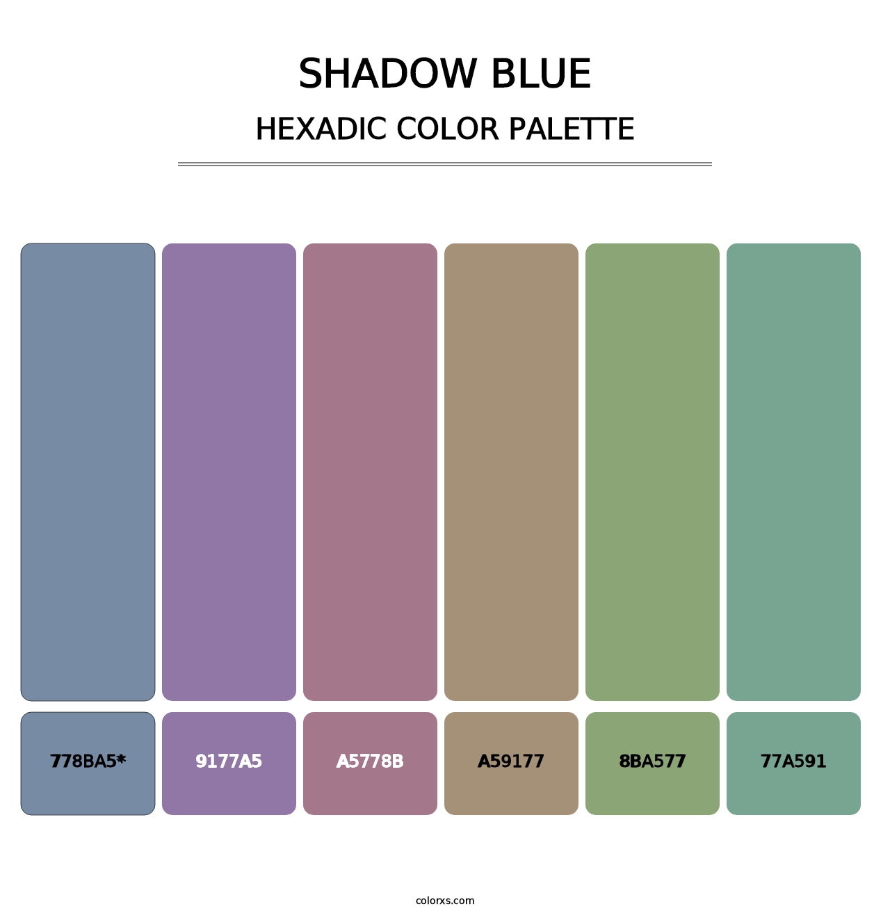 Shadow Blue - Hexadic Color Palette