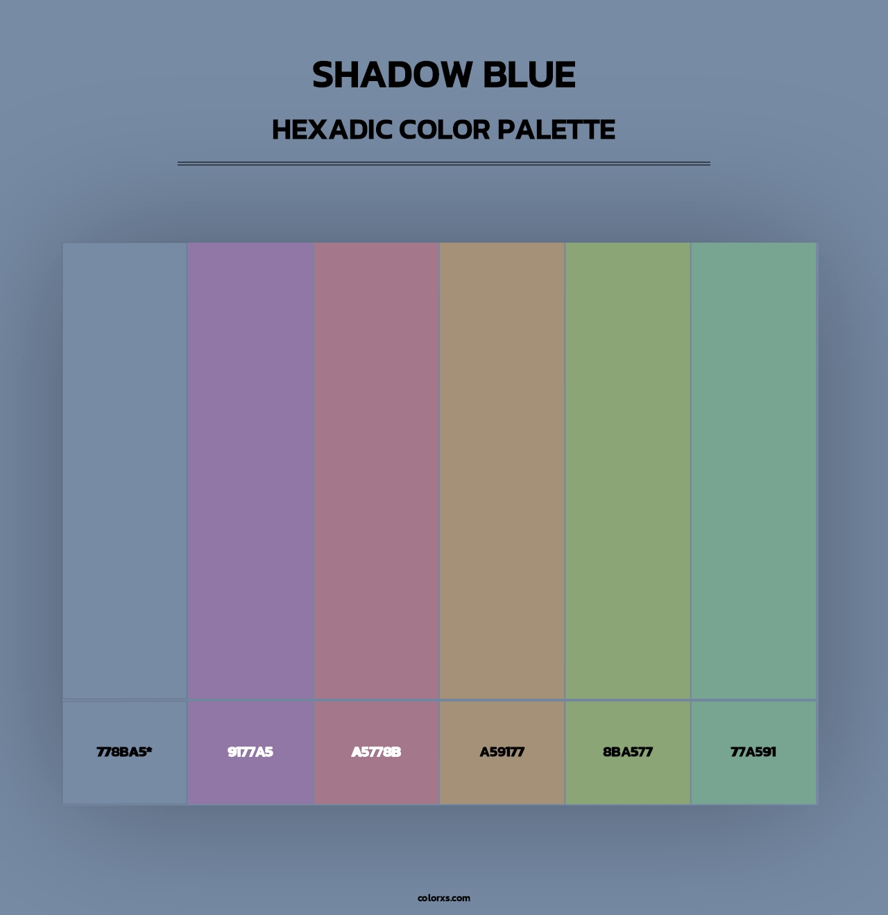 Shadow Blue - Hexadic Color Palette