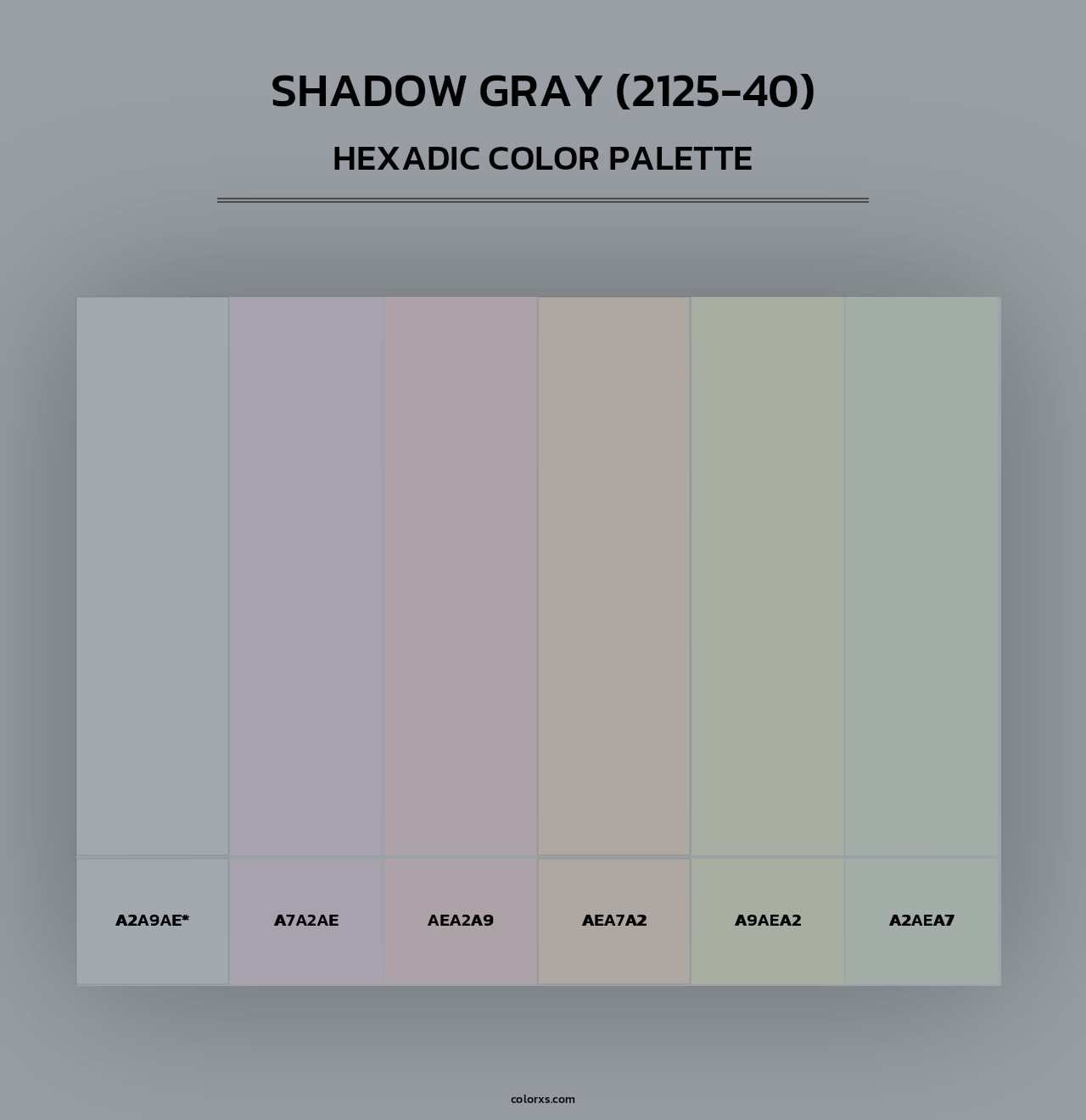 Shadow Gray (2125-40) - Hexadic Color Palette