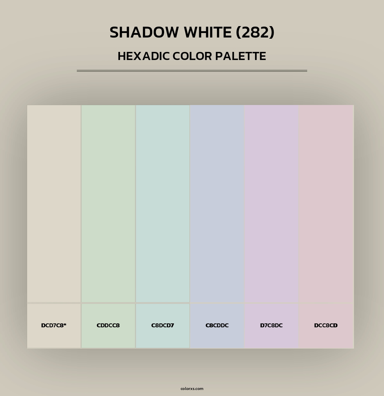 Shadow White (282) - Hexadic Color Palette