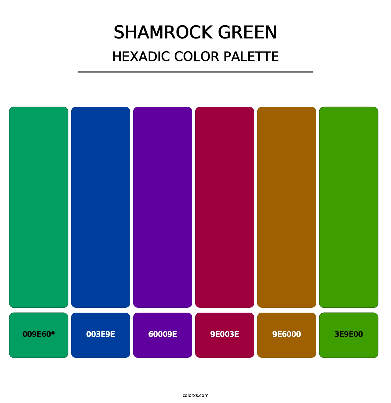 Shamrock Green - Hexadic Color Palette