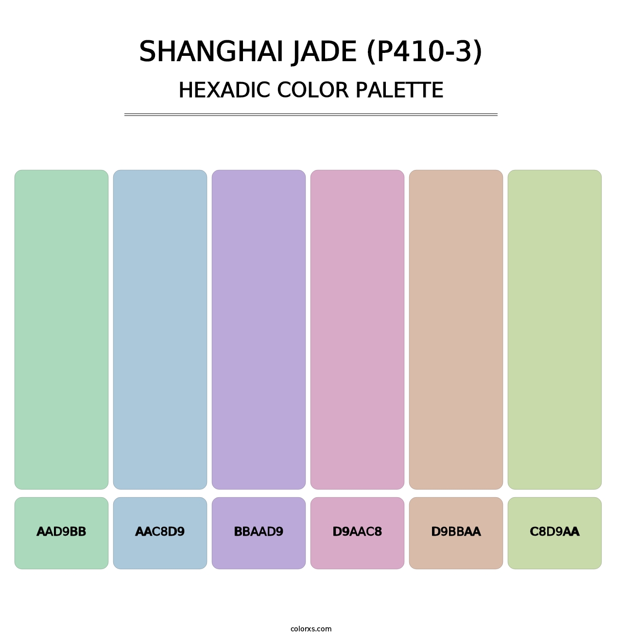 Shanghai Jade (P410-3) - Hexadic Color Palette