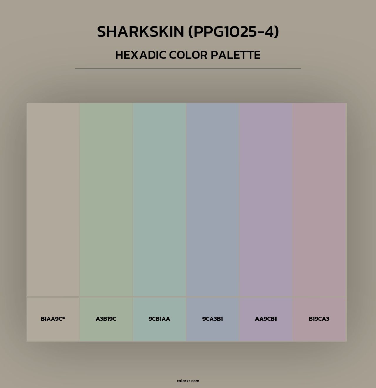 Sharkskin (PPG1025-4) - Hexadic Color Palette