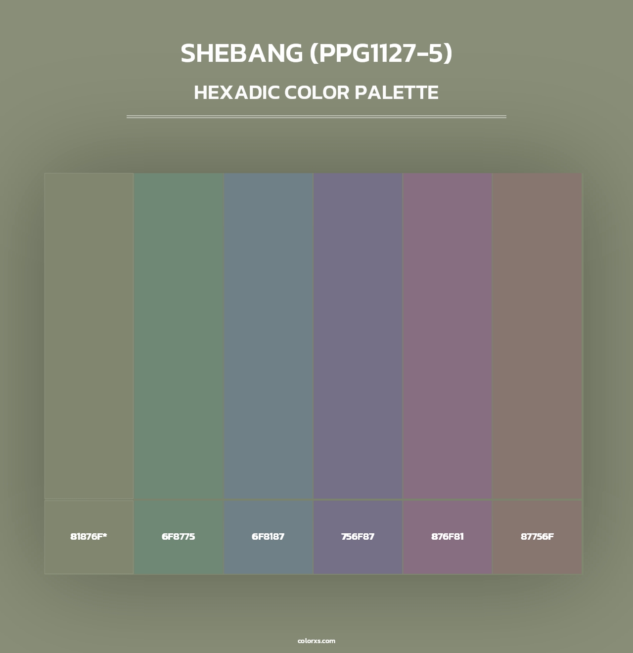 Shebang (PPG1127-5) - Hexadic Color Palette