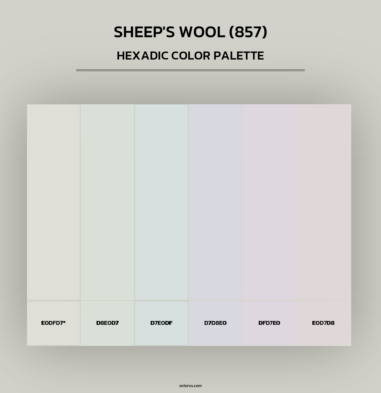 Sheep's Wool (857) - Hexadic Color Palette