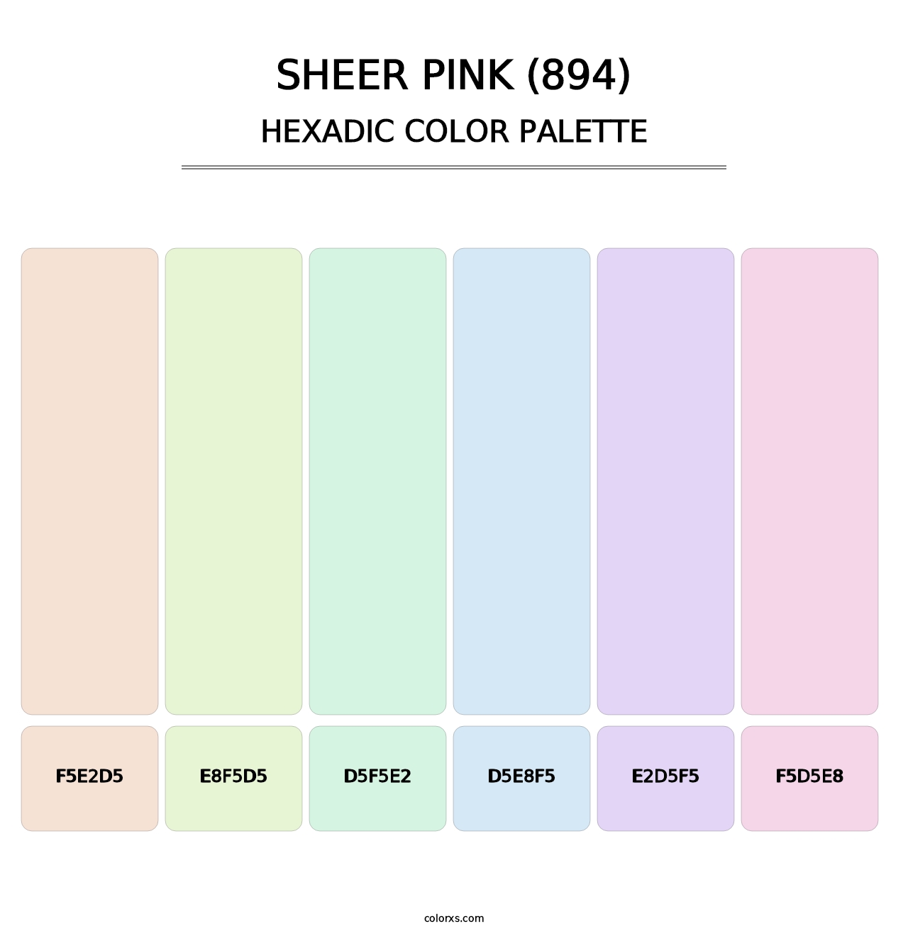 Sheer Pink (894) - Hexadic Color Palette