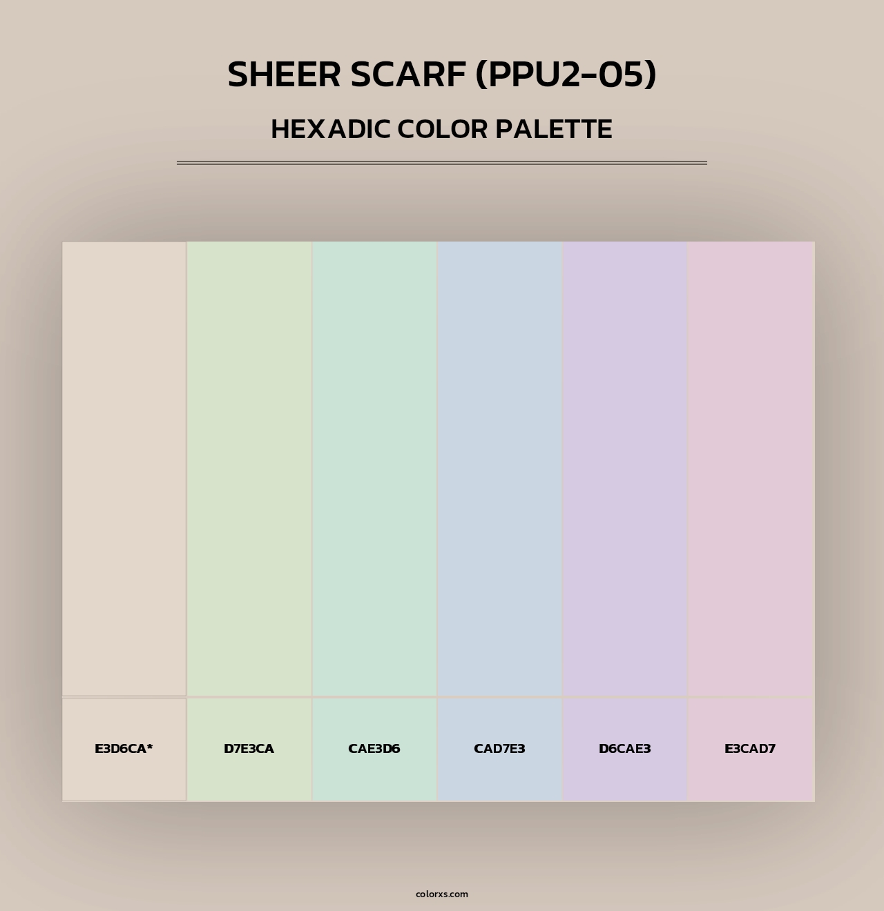 Sheer Scarf (PPU2-05) - Hexadic Color Palette