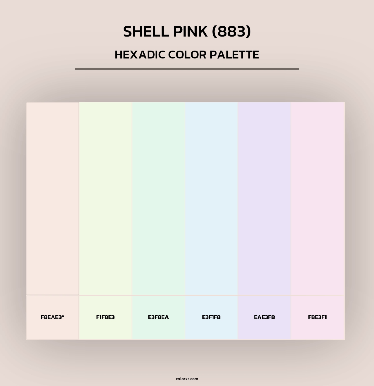 Shell Pink (883) - Hexadic Color Palette