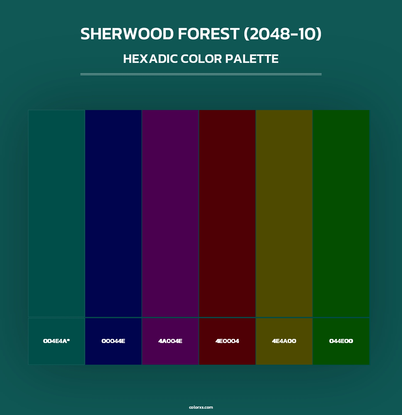 Sherwood Forest (2048-10) - Hexadic Color Palette
