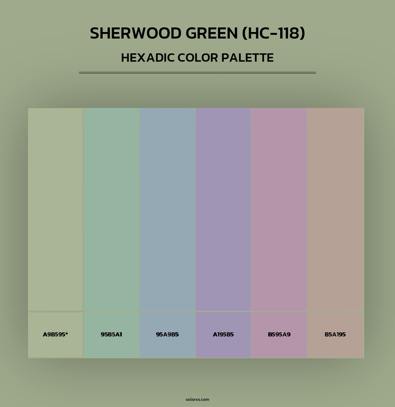 Sherwood Green (HC-118) - Hexadic Color Palette