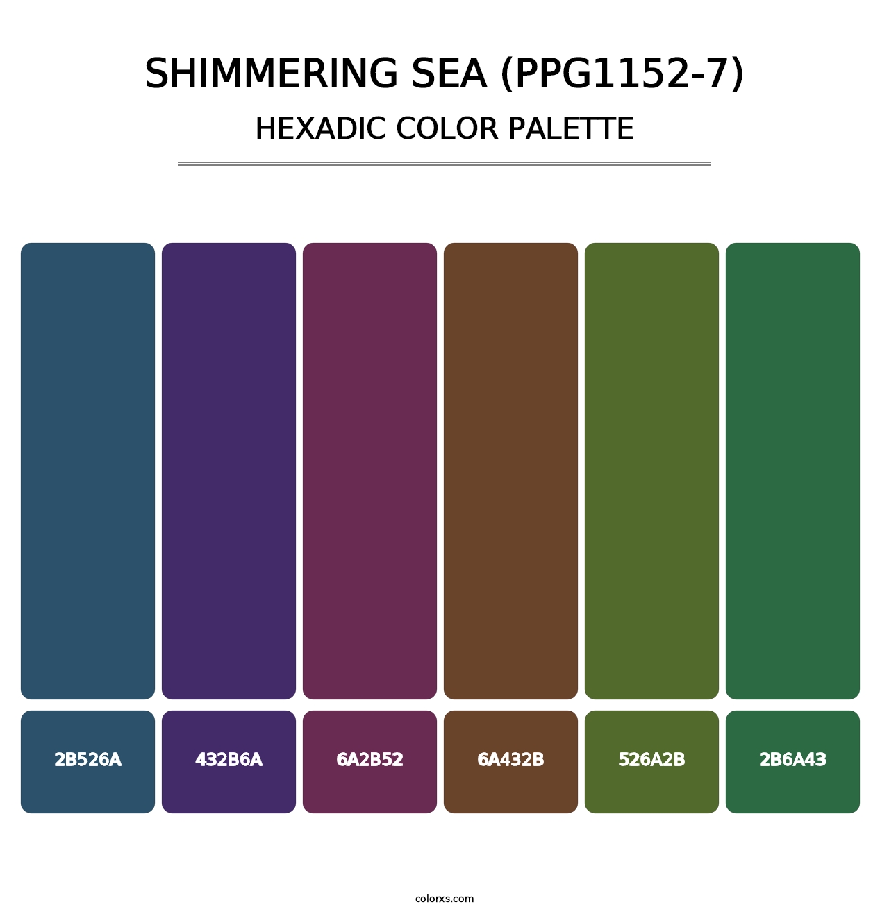 Shimmering Sea (PPG1152-7) - Hexadic Color Palette