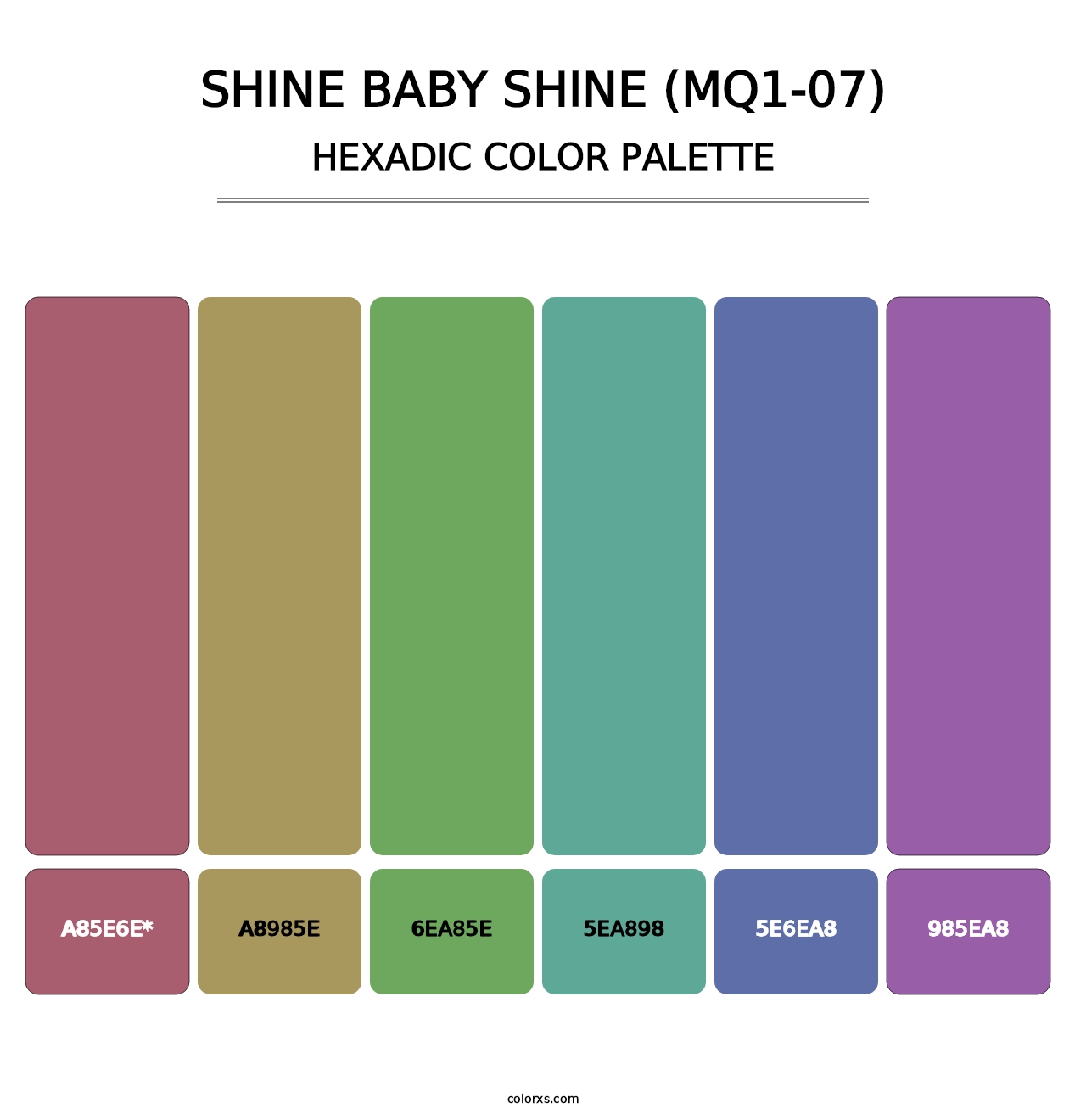 Shine Baby Shine (MQ1-07) - Hexadic Color Palette