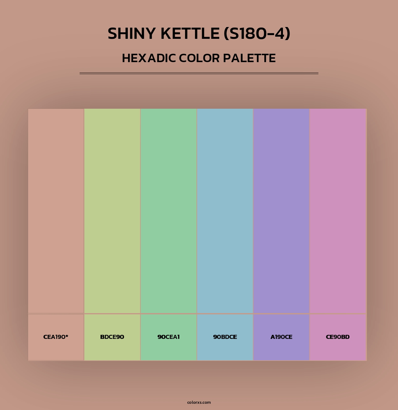 Shiny Kettle (S180-4) - Hexadic Color Palette