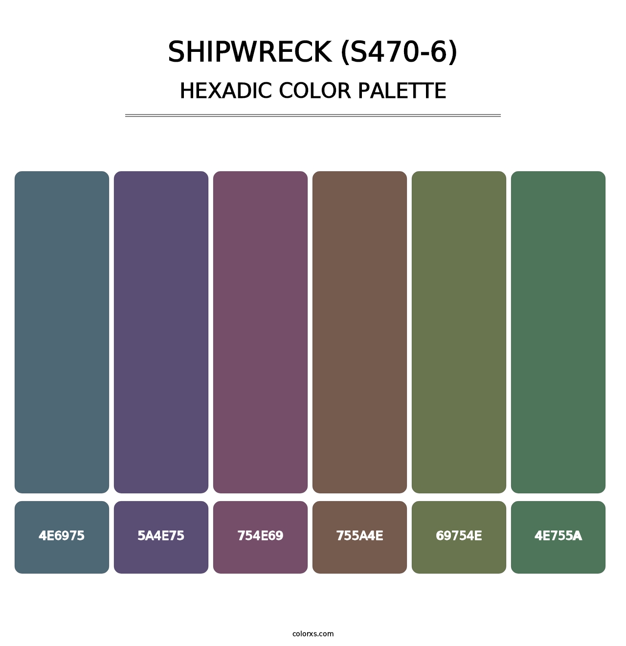 Shipwreck (S470-6) - Hexadic Color Palette