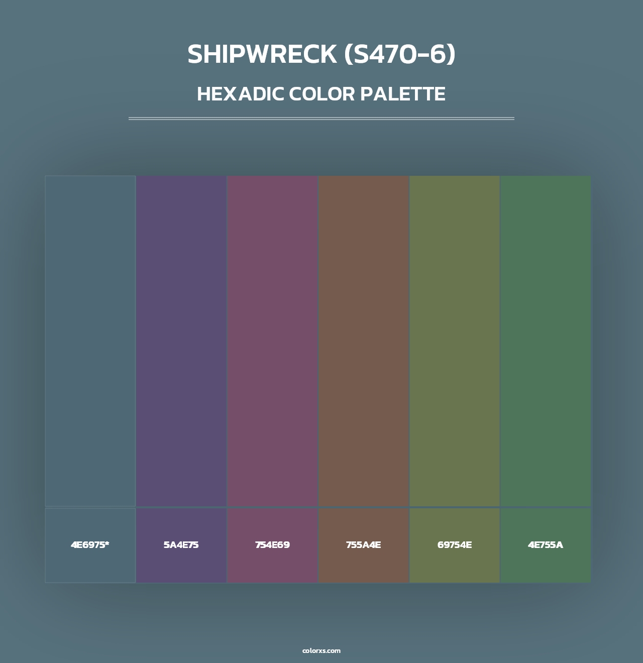 Shipwreck (S470-6) - Hexadic Color Palette