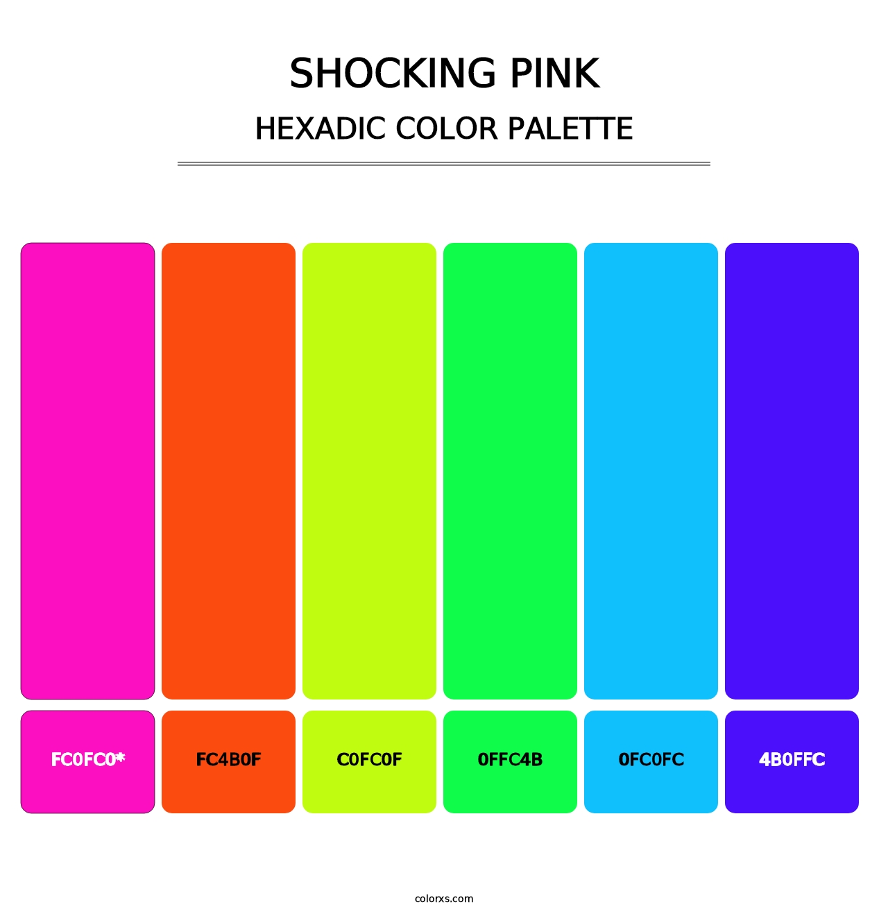 Shocking Pink - Hexadic Color Palette