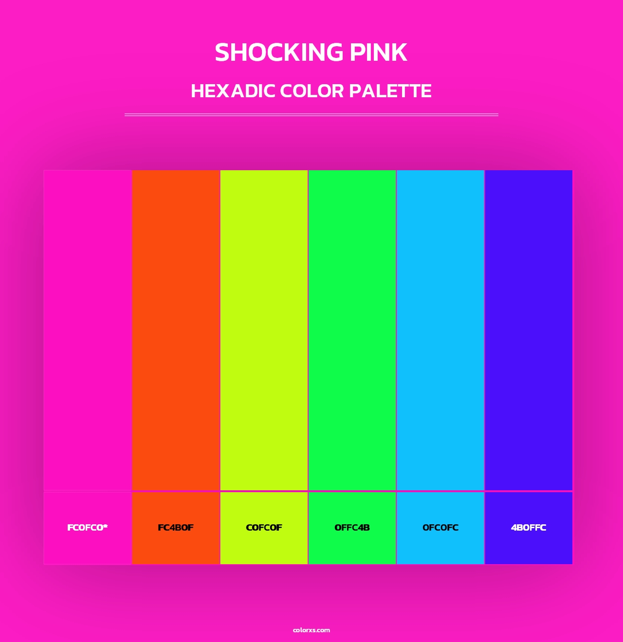 Shocking Pink - Hexadic Color Palette