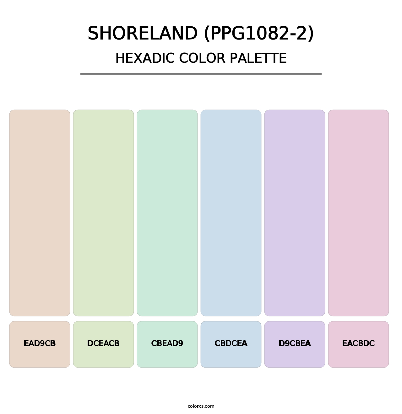 Shoreland (PPG1082-2) - Hexadic Color Palette