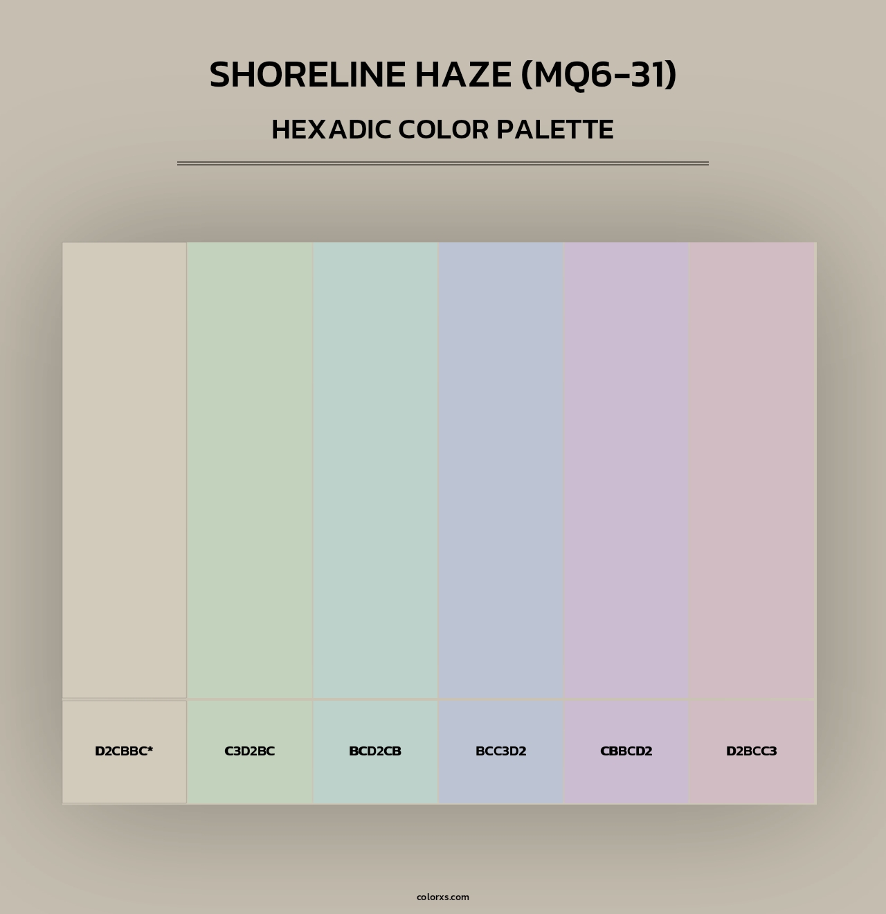 Shoreline Haze (MQ6-31) - Hexadic Color Palette