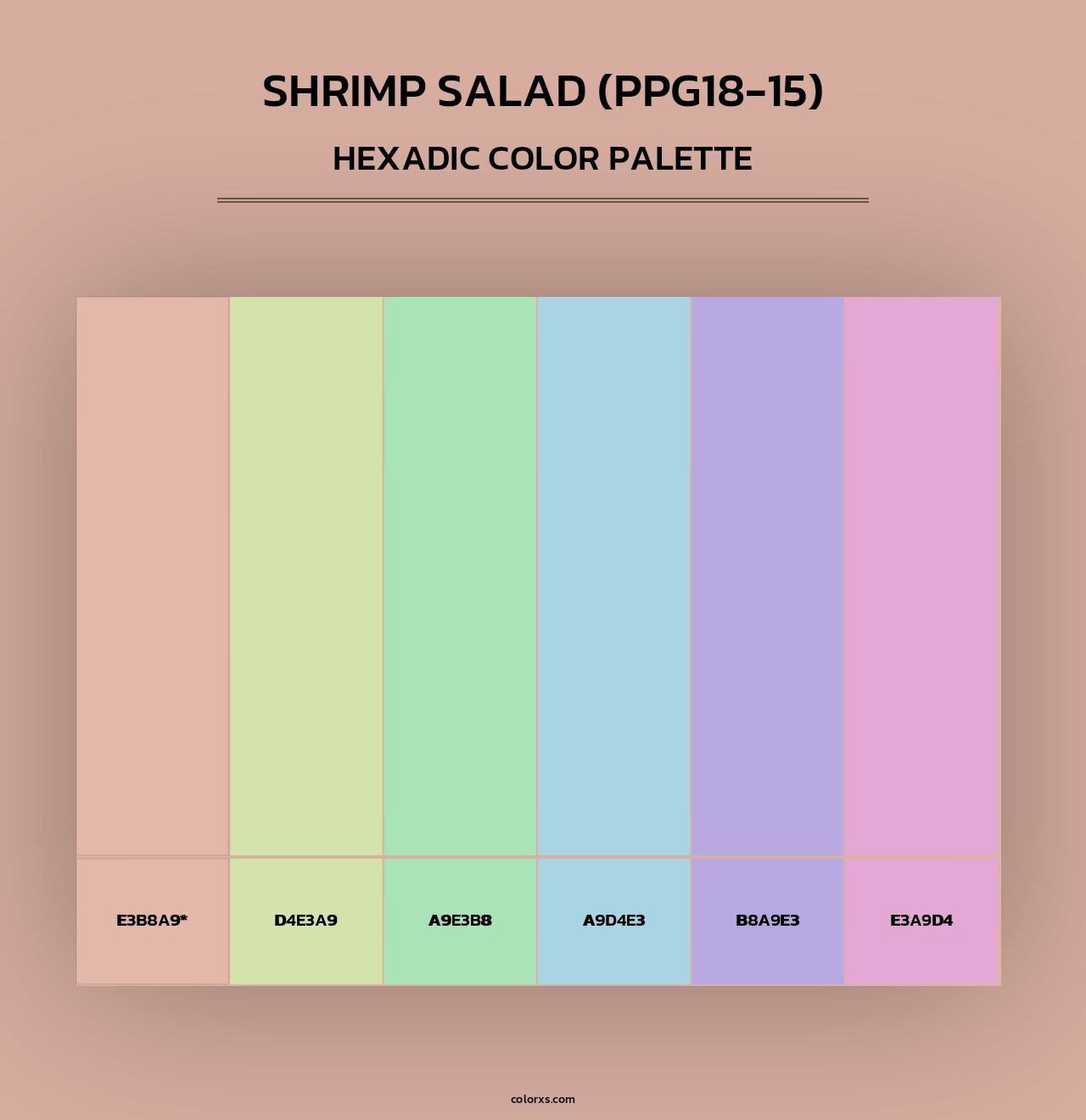 Shrimp Salad (PPG18-15) - Hexadic Color Palette