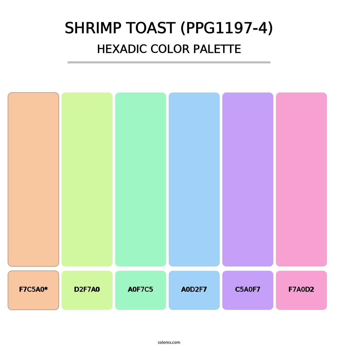 Shrimp Toast (PPG1197-4) - Hexadic Color Palette