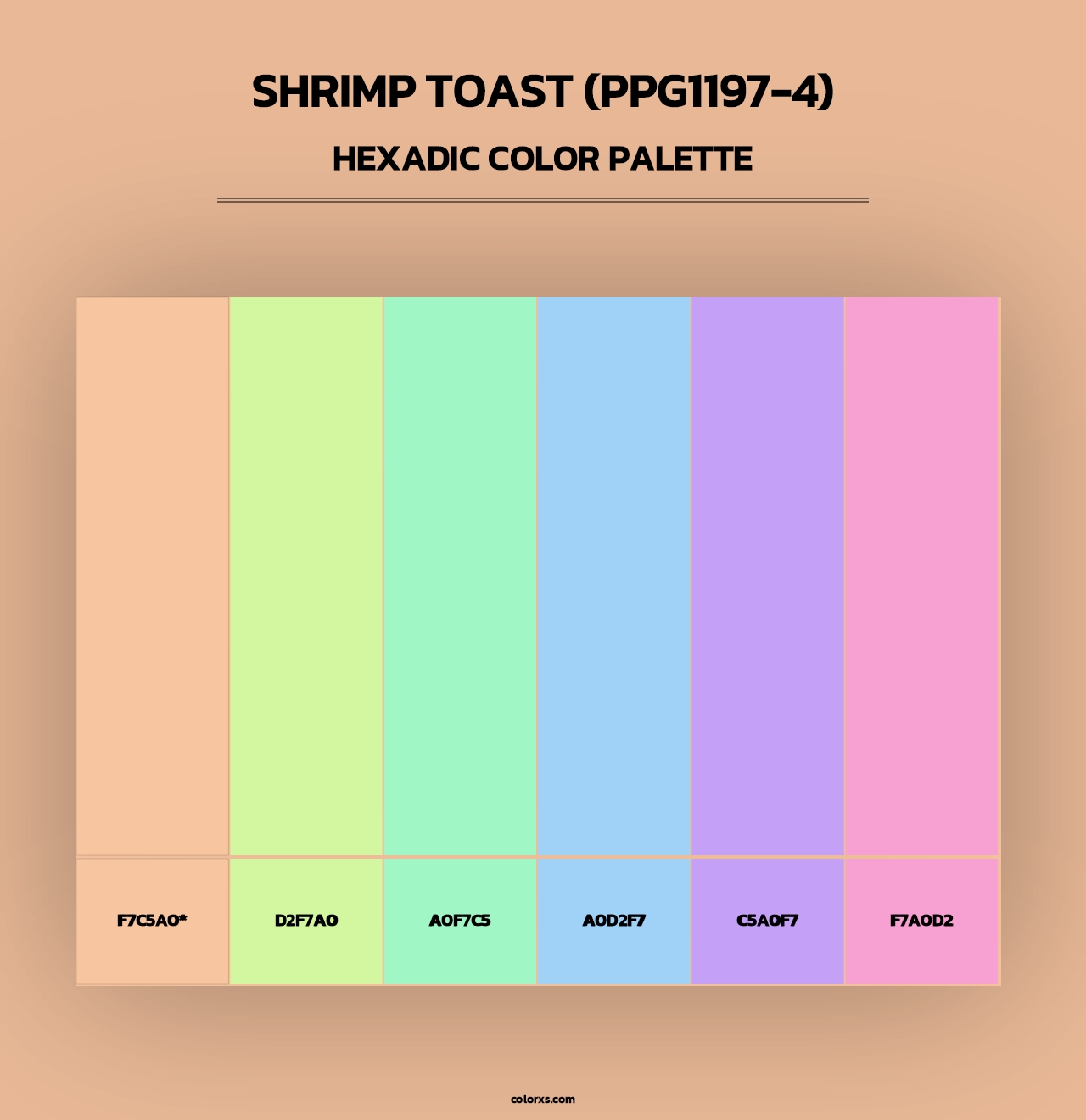 Shrimp Toast (PPG1197-4) - Hexadic Color Palette