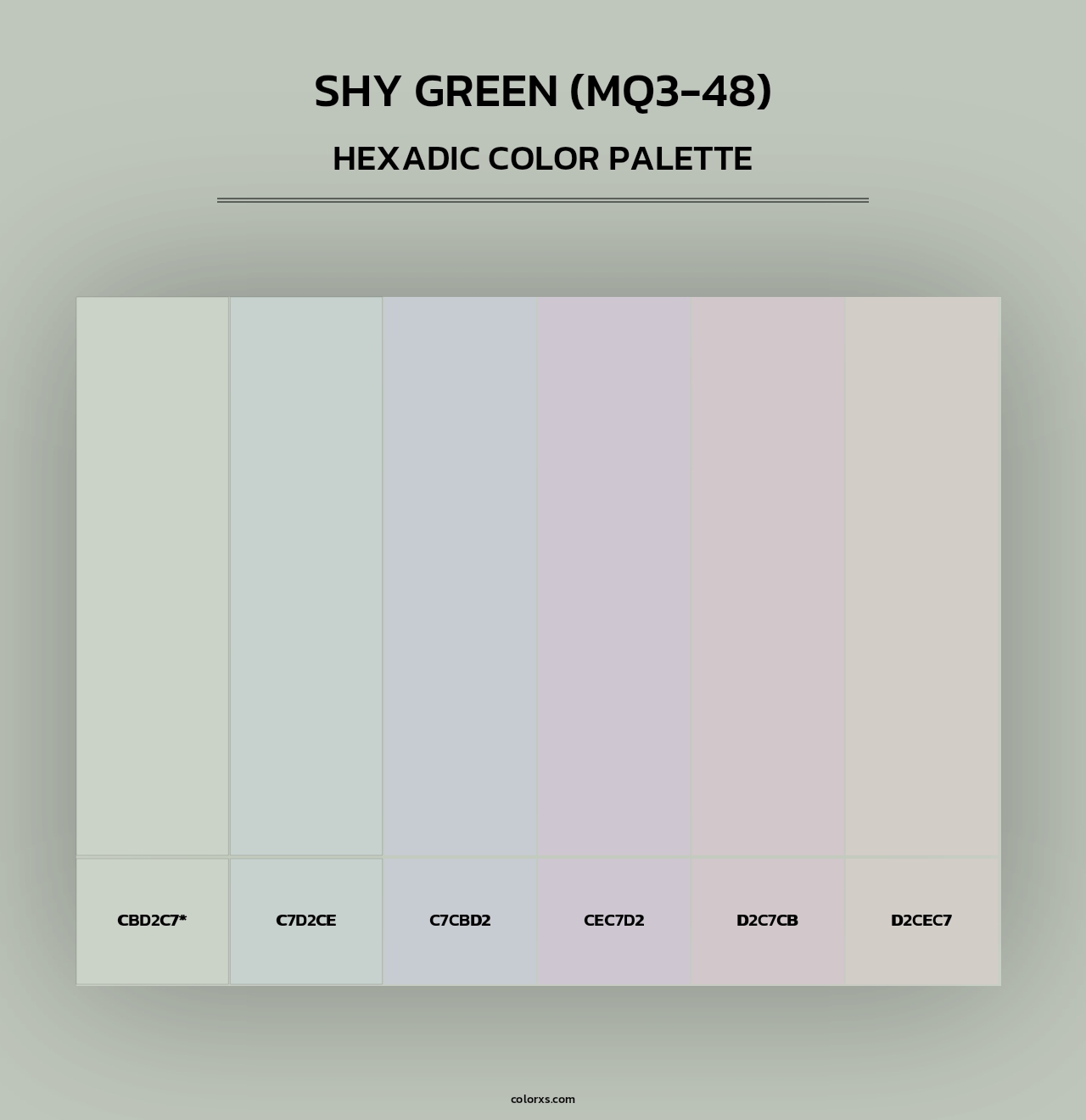 Shy Green (MQ3-48) - Hexadic Color Palette