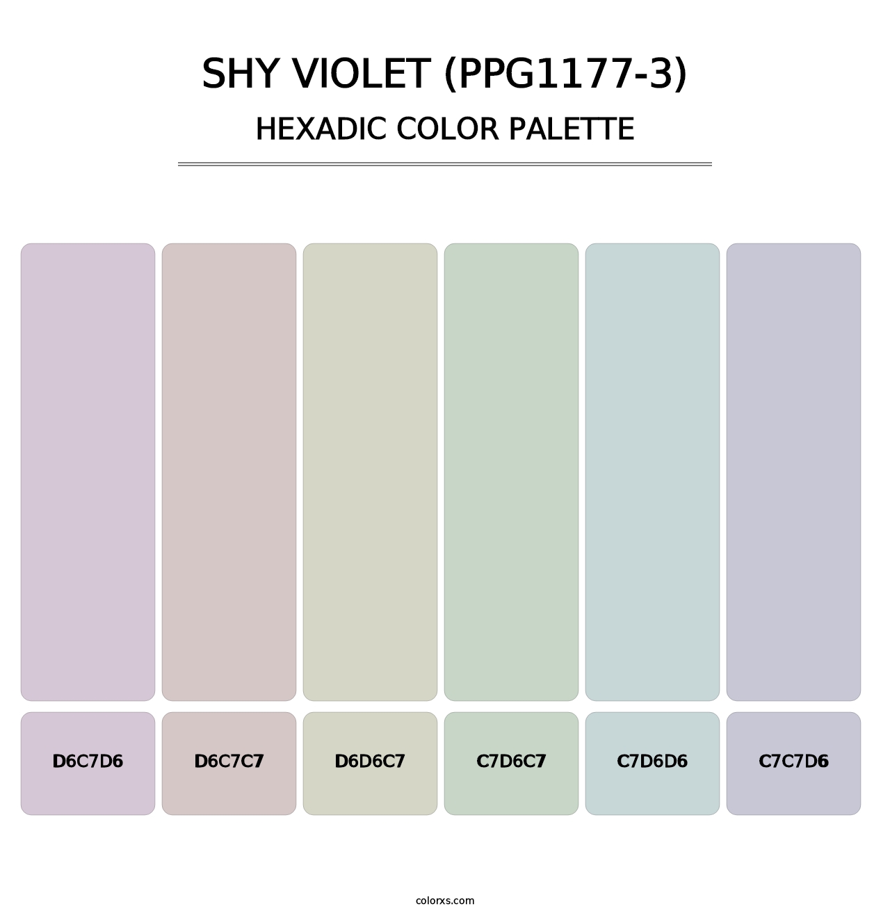 Shy Violet (PPG1177-3) - Hexadic Color Palette
