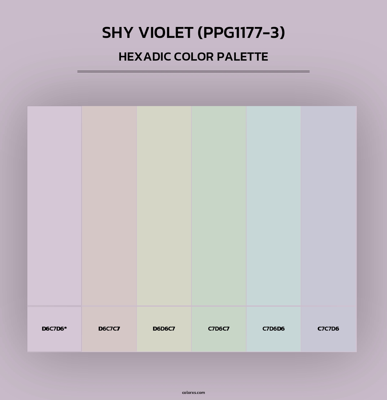 Shy Violet (PPG1177-3) - Hexadic Color Palette