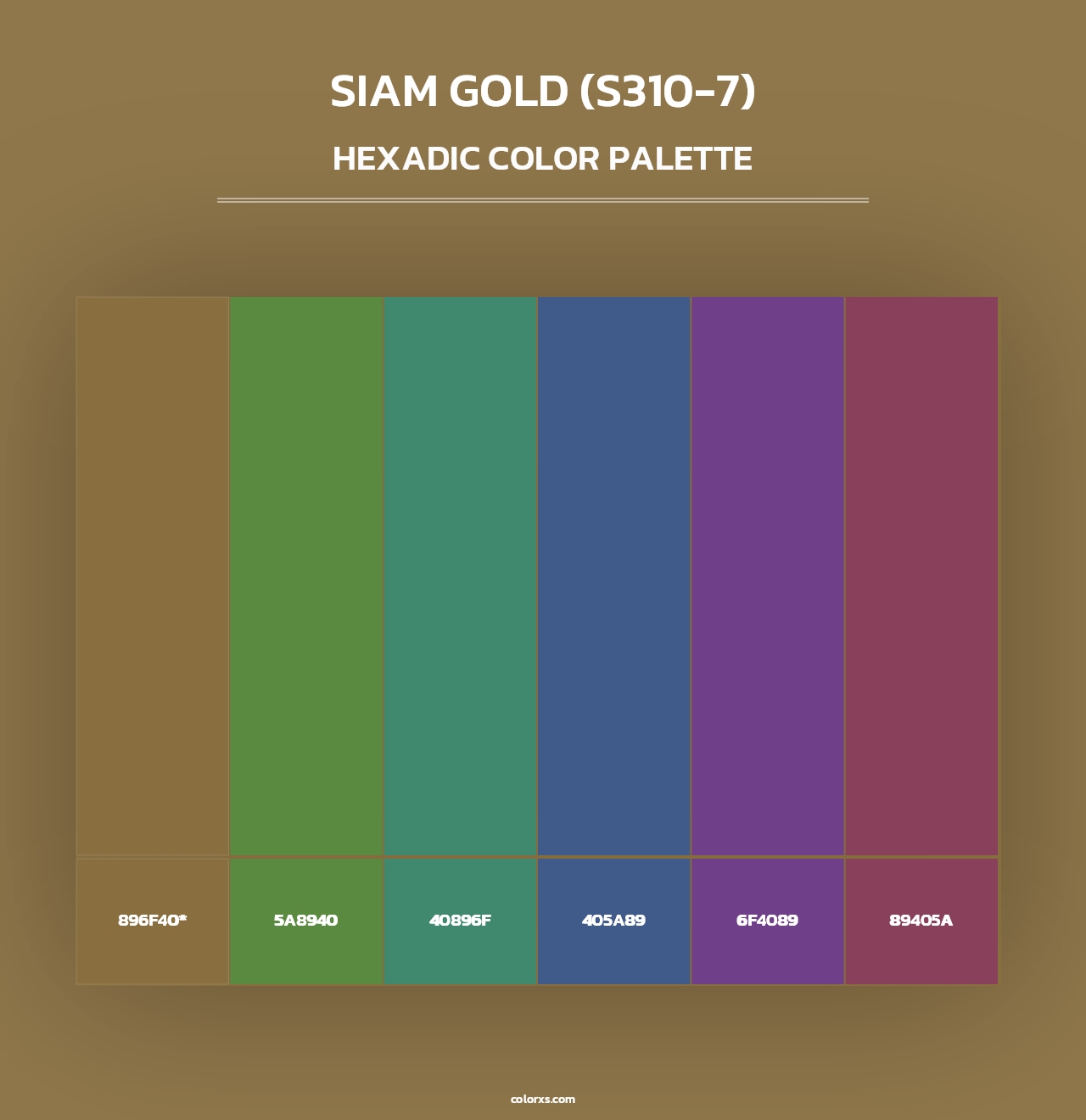 Siam Gold (S310-7) - Hexadic Color Palette