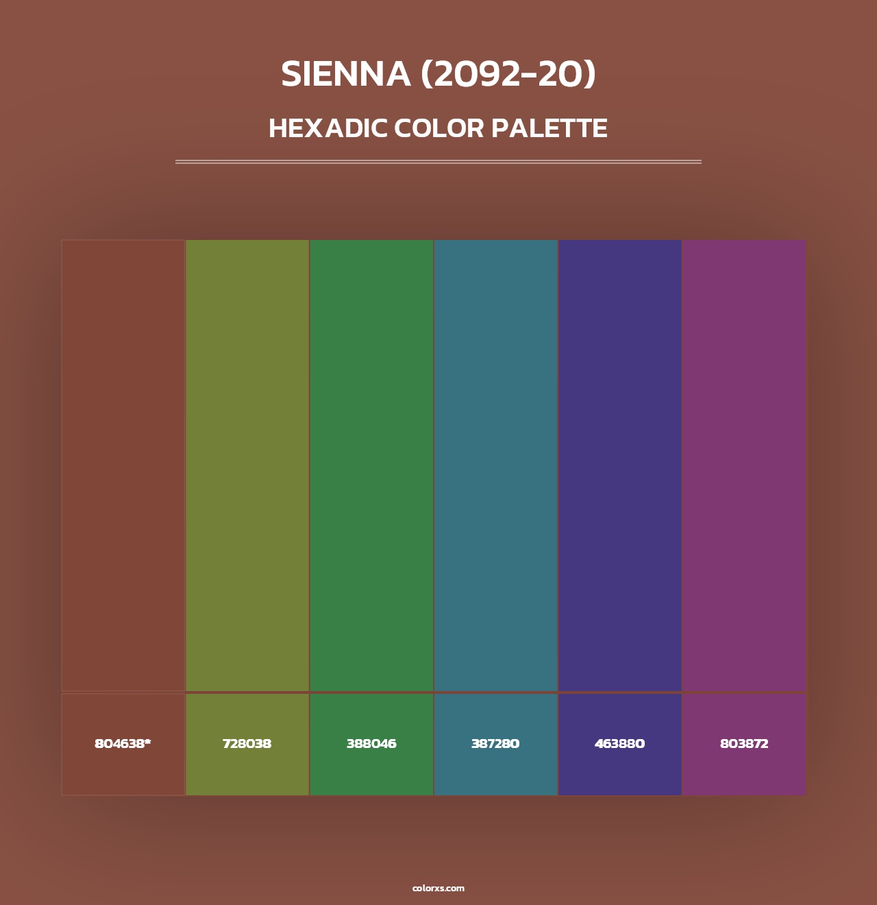 Sienna (2092-20) - Hexadic Color Palette